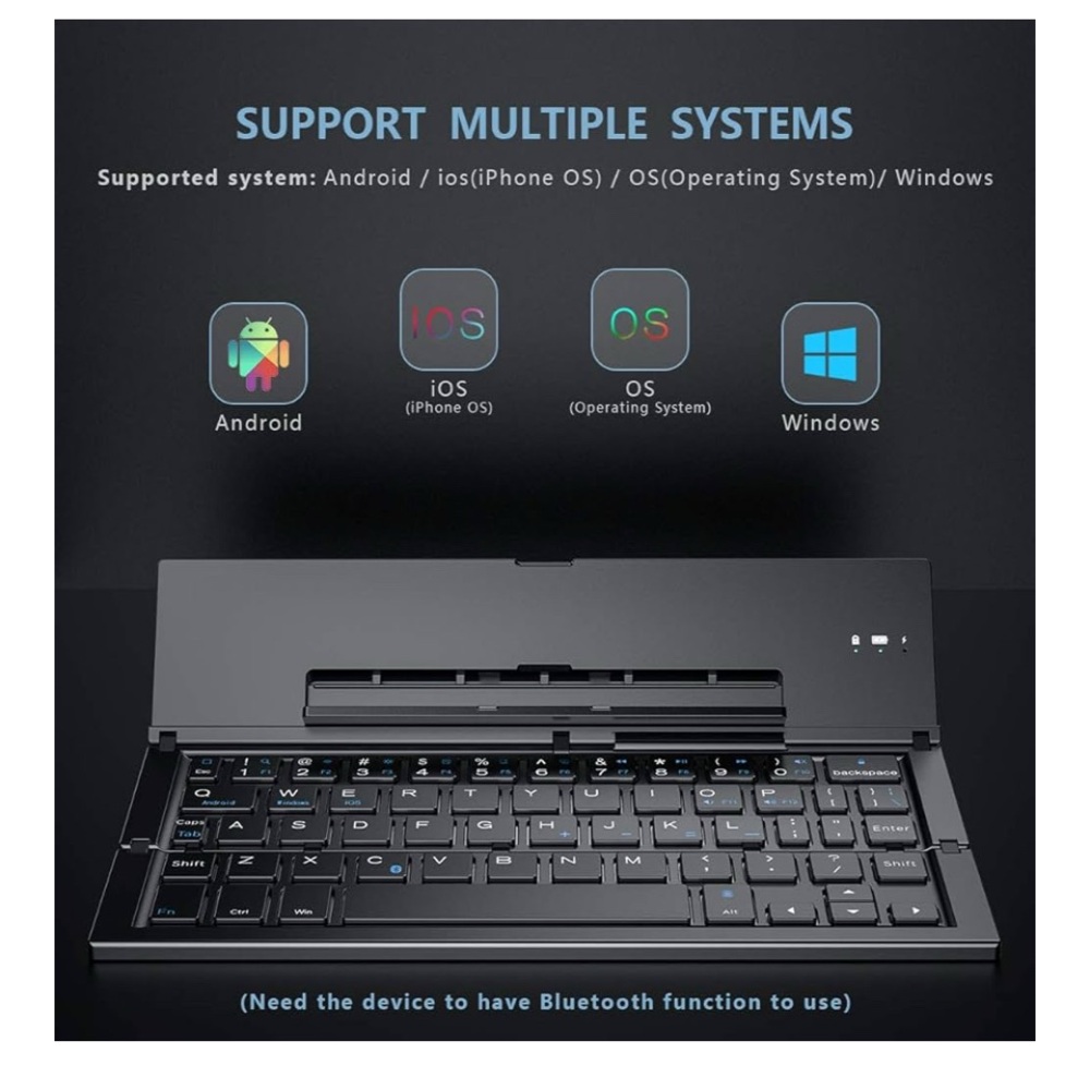 🎉CLEARANCE NWOT Geyes Black Foldable Bluetooth Keyboard - Picture 7 of 9
